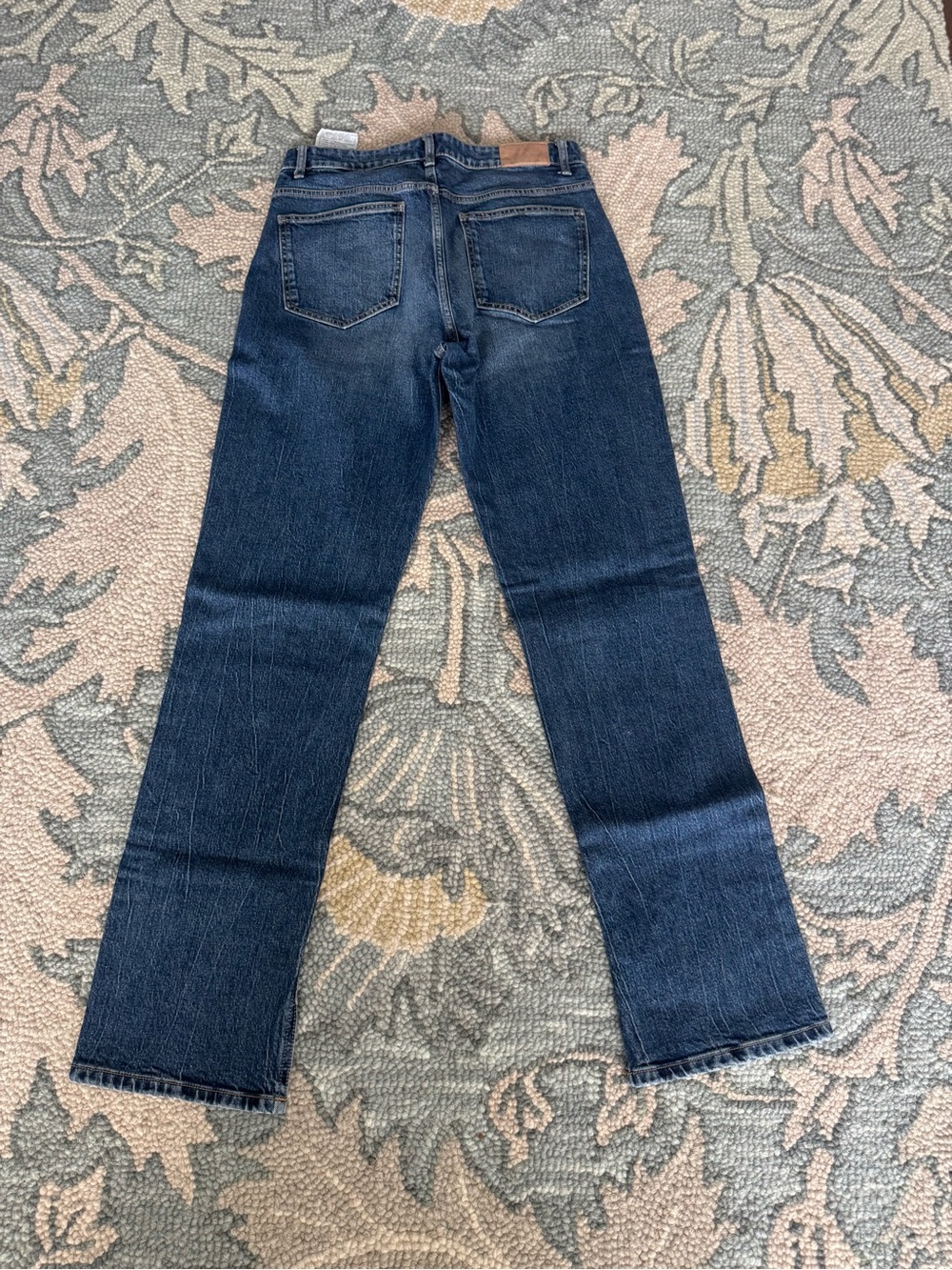 Zara sz 10x33= Women's Straight-Leg Jeans tall - Dark Blue